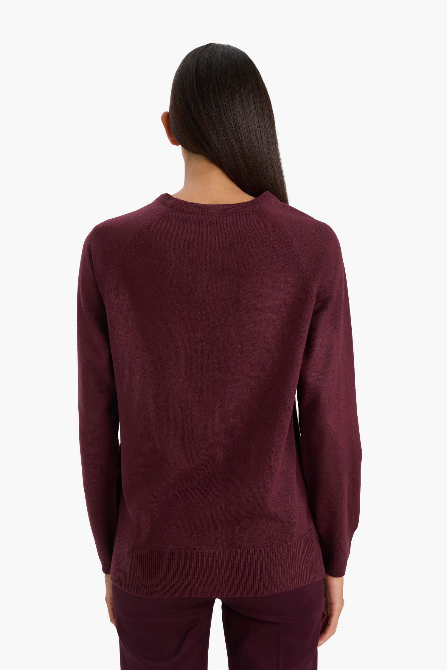 Relax Fit Crew Neck Basic Plain Knit Sweater