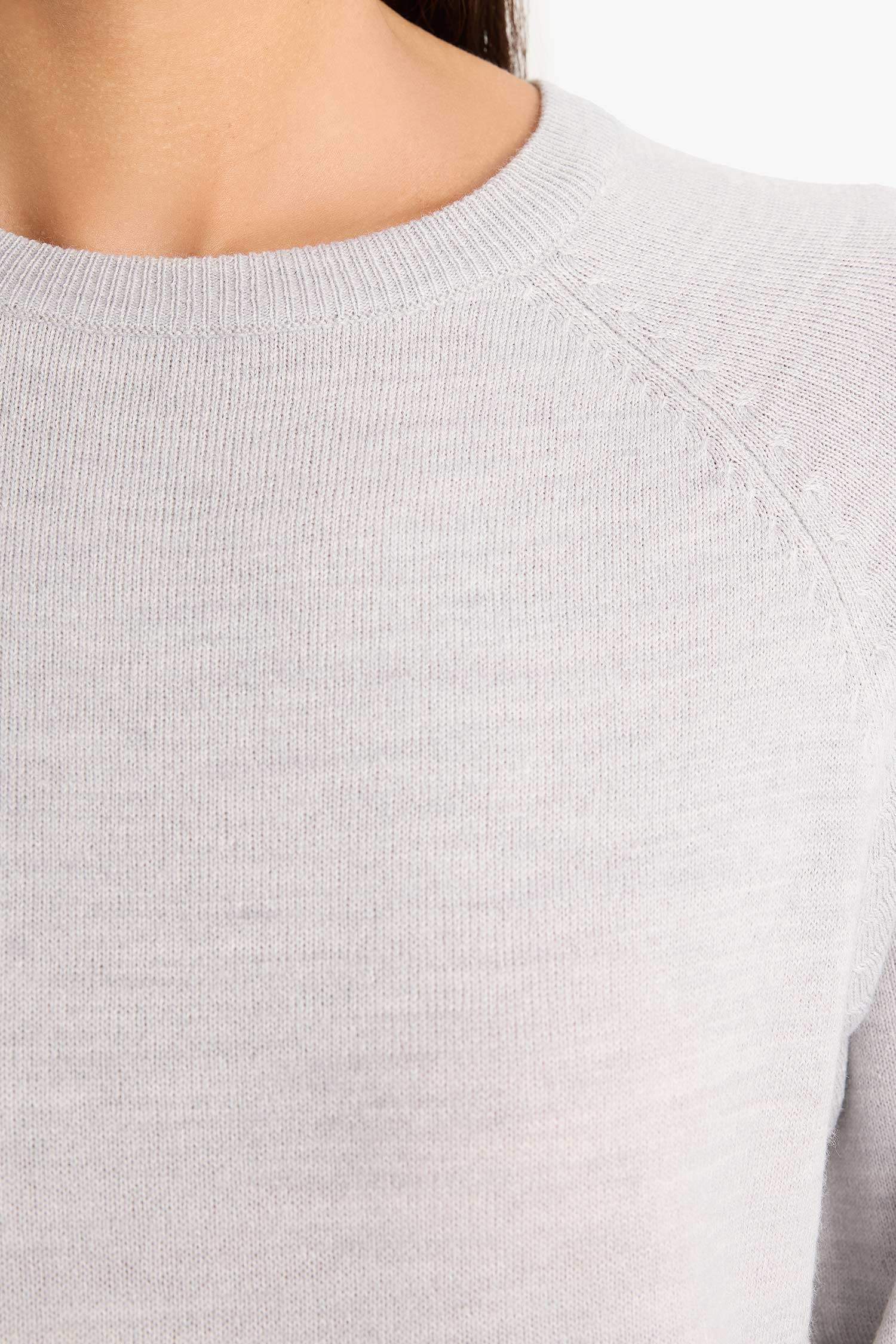 Relax Fit Crew Neck Basic Plain Knit Sweater