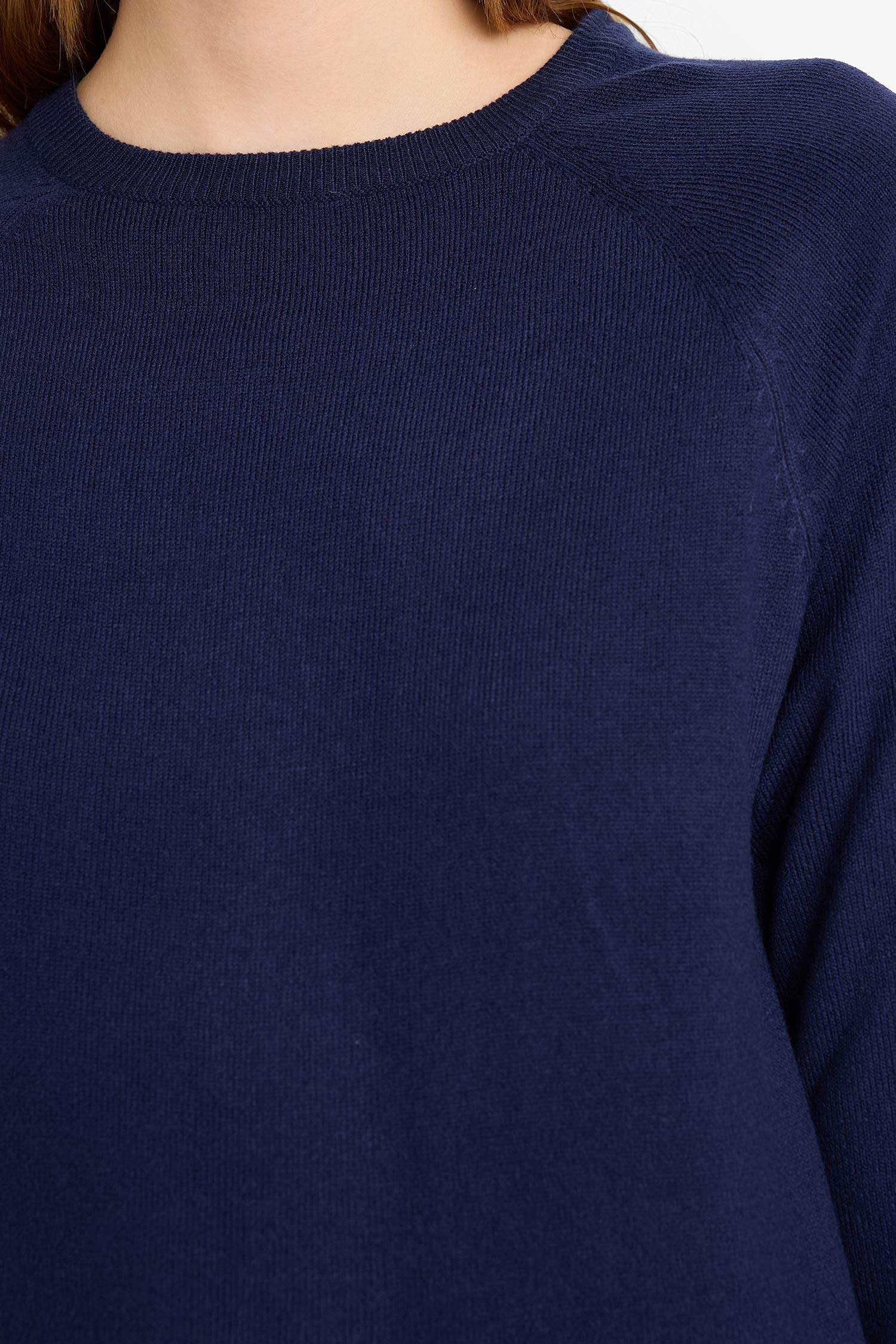 Relax Fit Crew Neck Basic Plain Knit Sweater