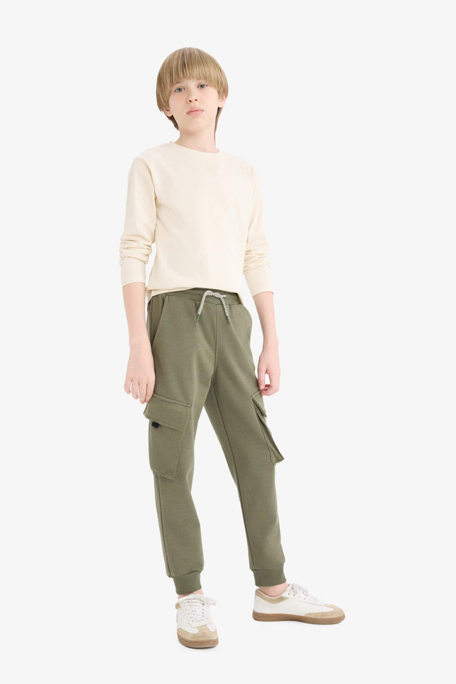 Boys Crew Neck Basic Plain Long Sleeve T-Shirt Main Image