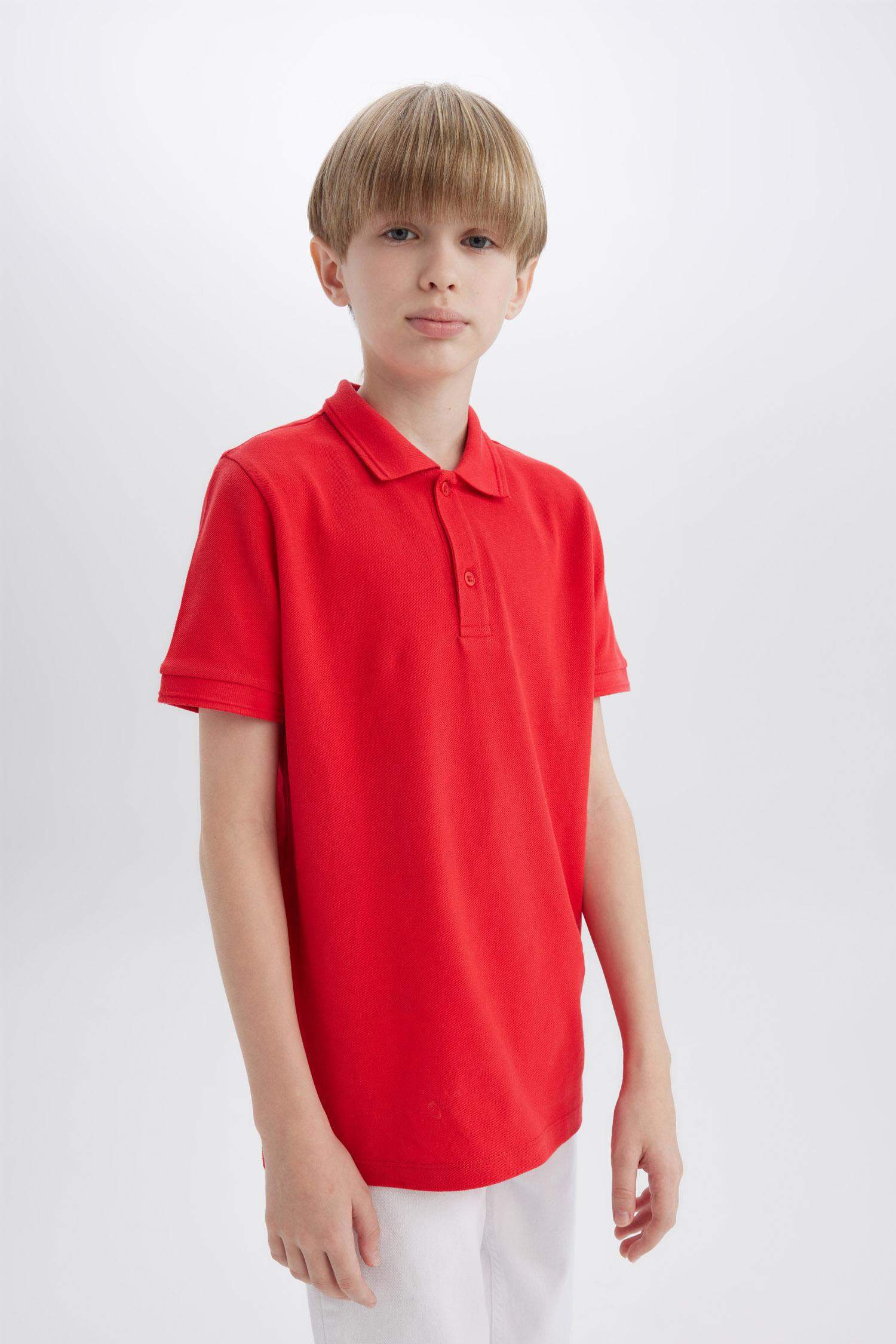 Boy Basic Pique Short Sleeve Polo T-Shirt