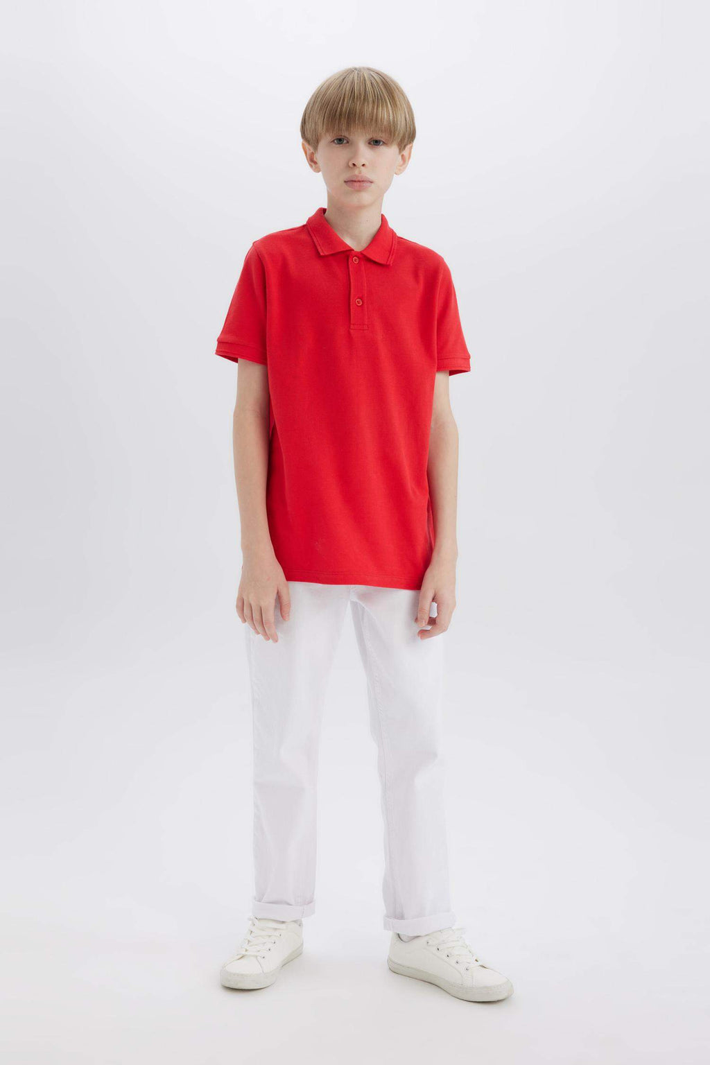 Boy Basic Pique Short Sleeve Polo T-Shirt