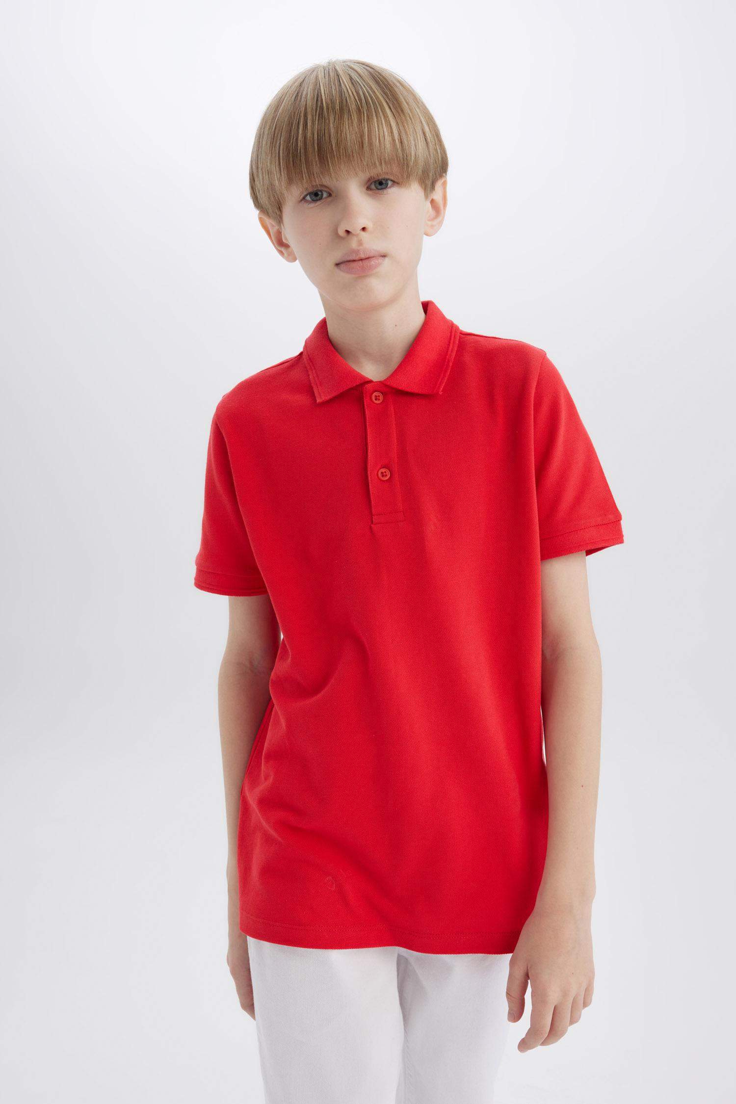 Boy Basic Pique Short Sleeve Polo T-Shirt