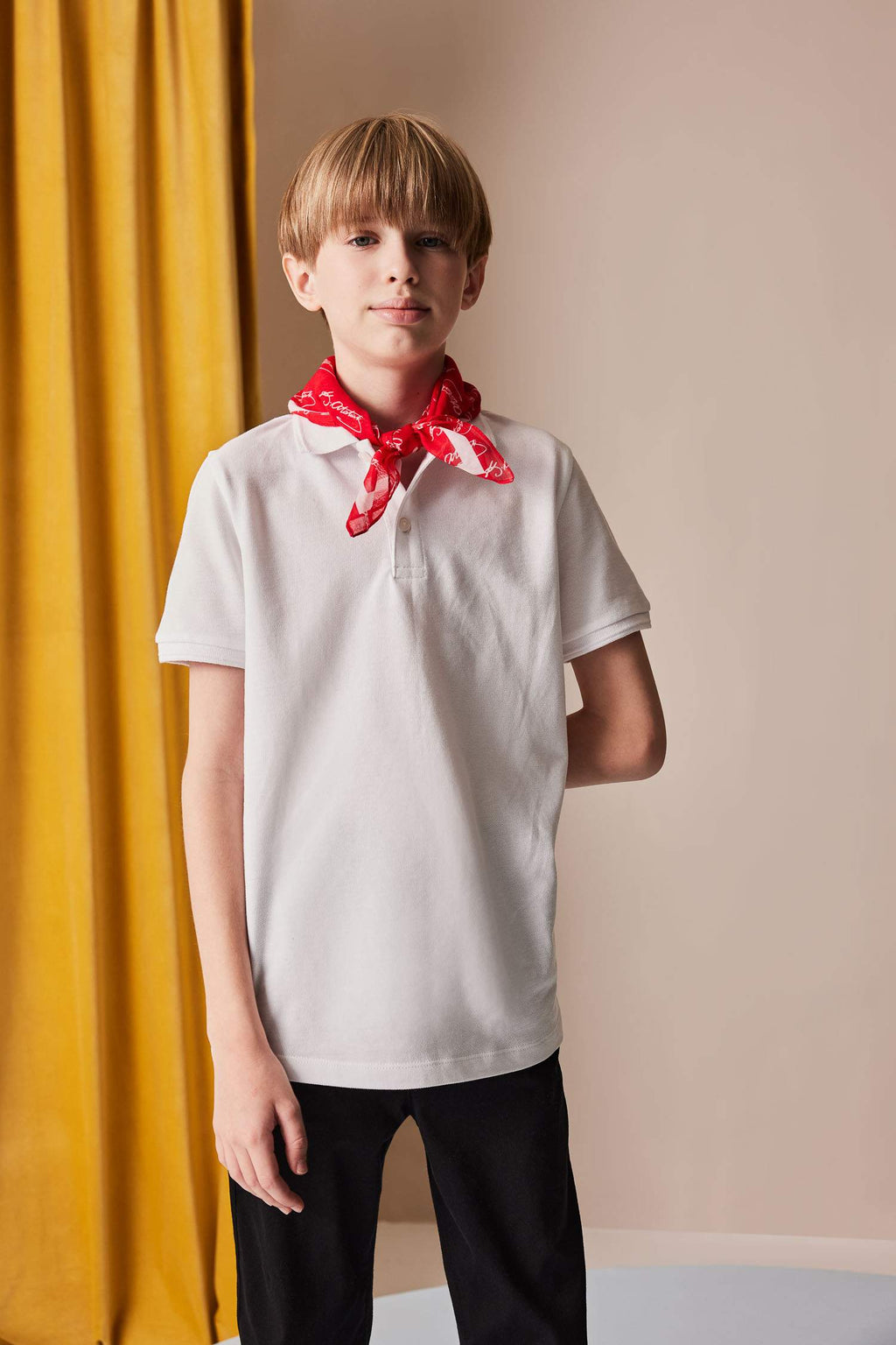 Boy Basic Pique Short Sleeve Polo T-Shirt