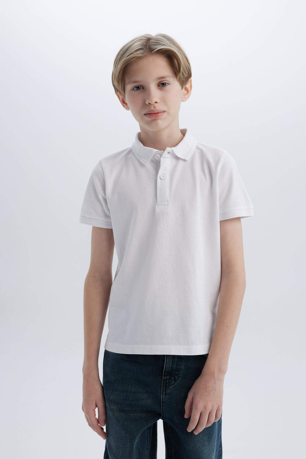 Boy Basic Pique Short Sleeve Polo T-Shirt