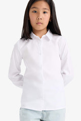 Girls Slim Fit Slim Cut Bengalin Long Sleeve Shirt