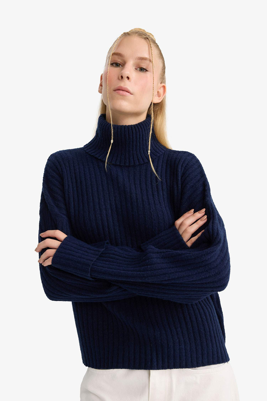 Oversize Fit Turtleneck Pullover