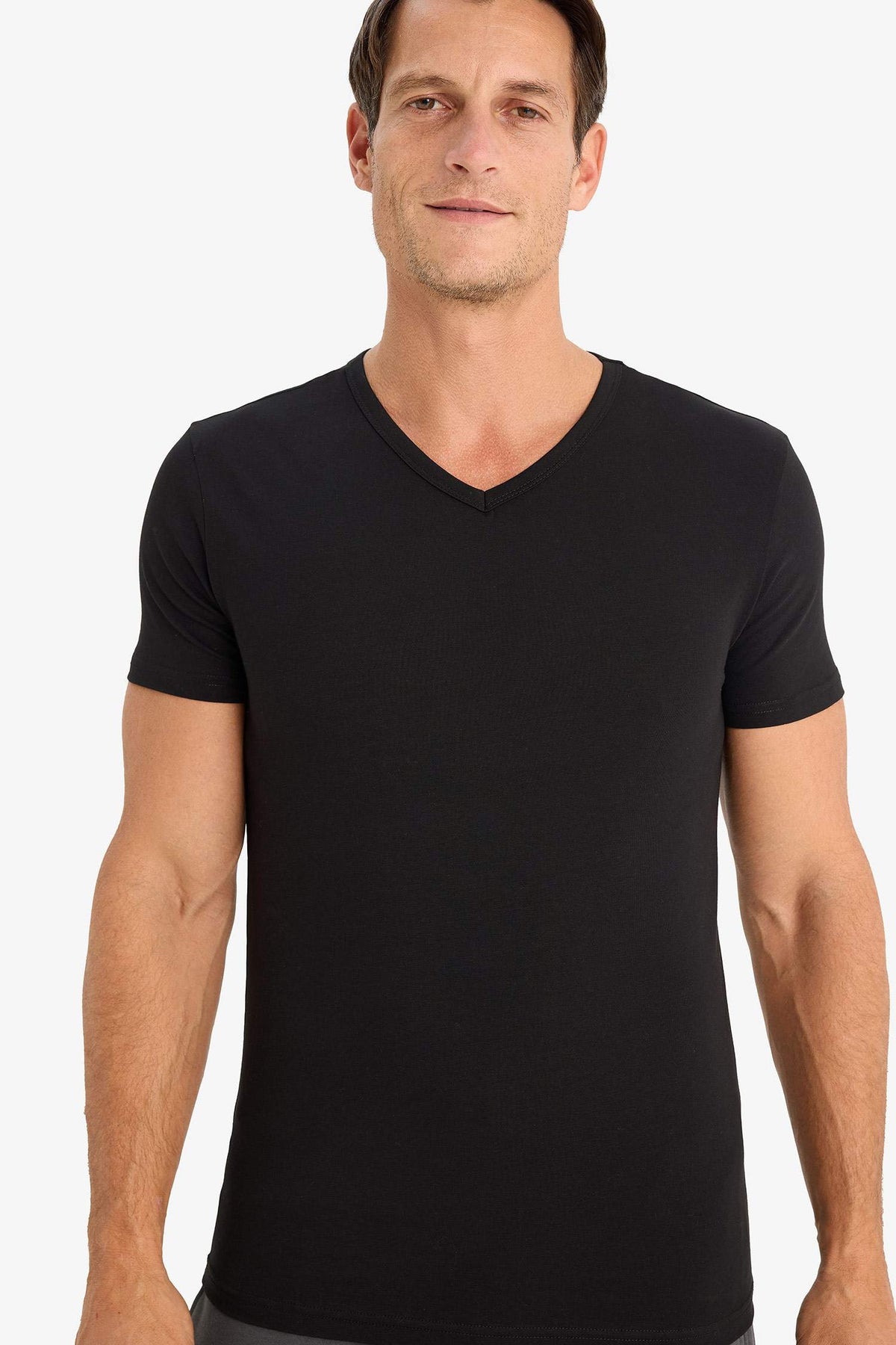 Slim Fit Short Sleeve Knitted Tops