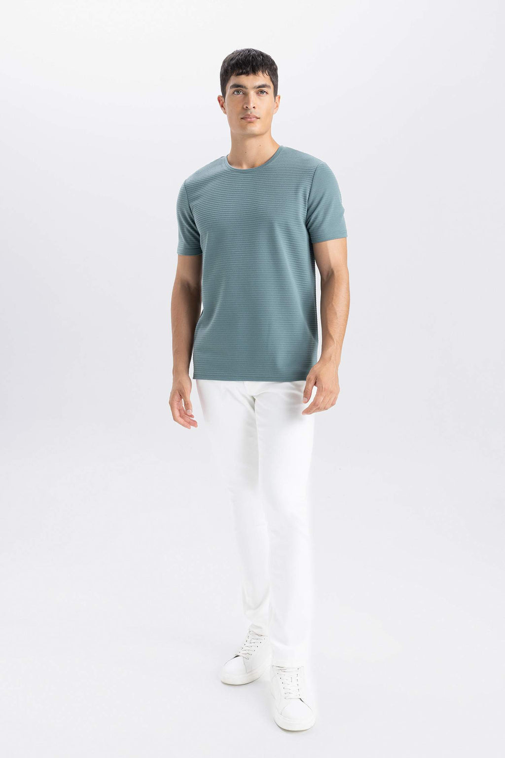 Slim Fit Crew Neck Basic Short Sleeve T-Shirt