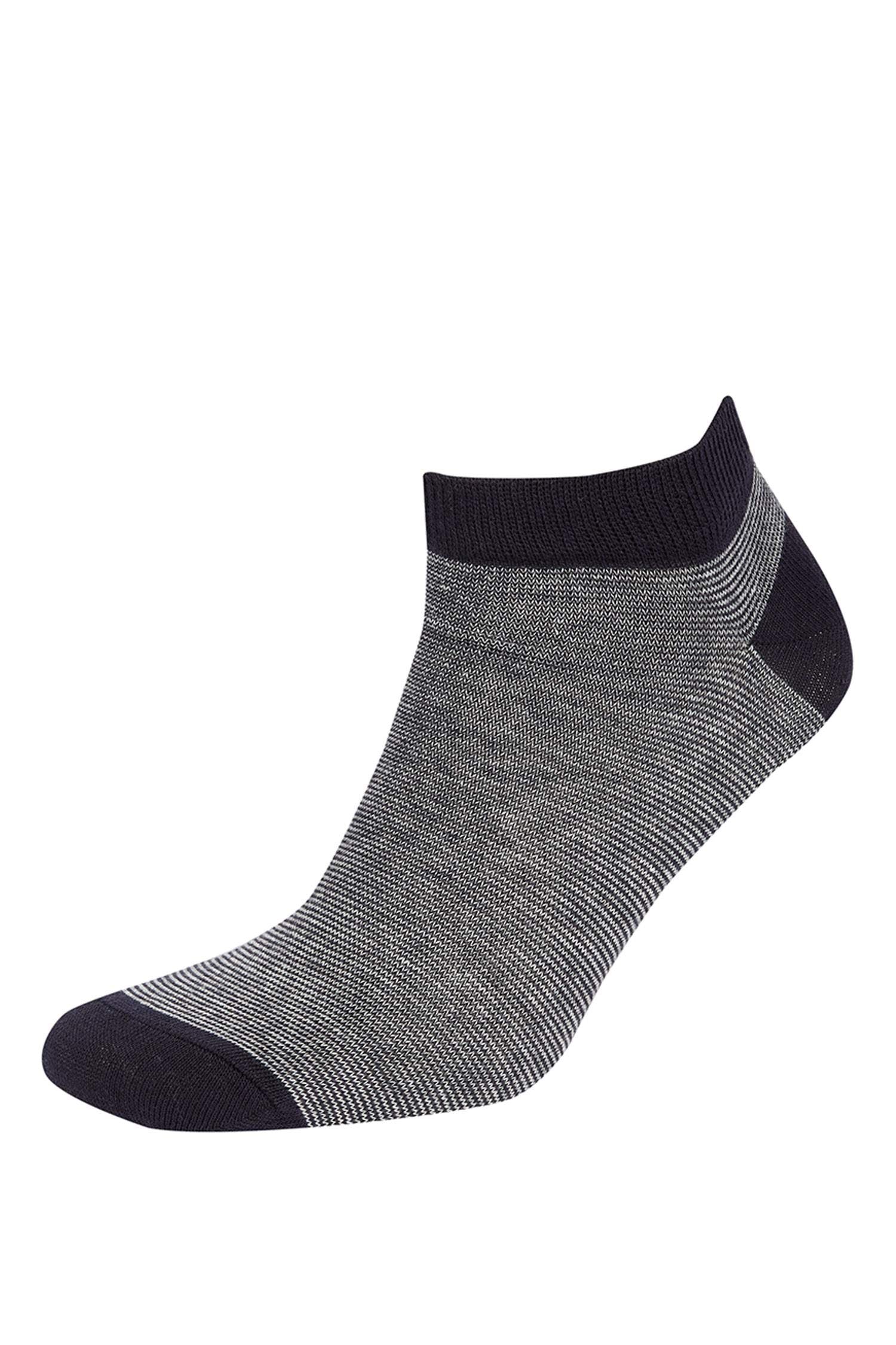 Mens Printed 5-Pack Cotton Ankle Socks