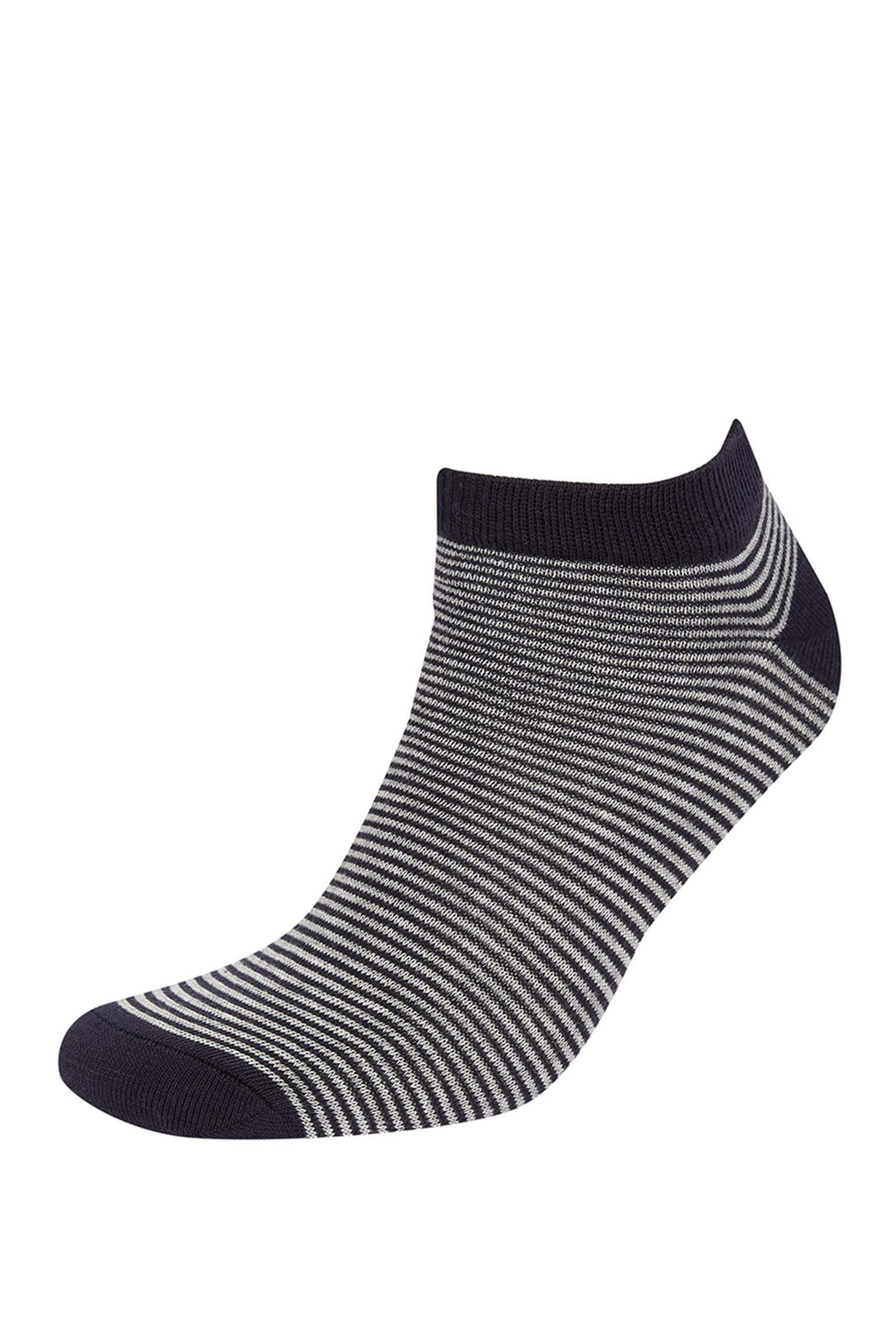 Mens Printed 5-Pack Cotton Ankle Socks