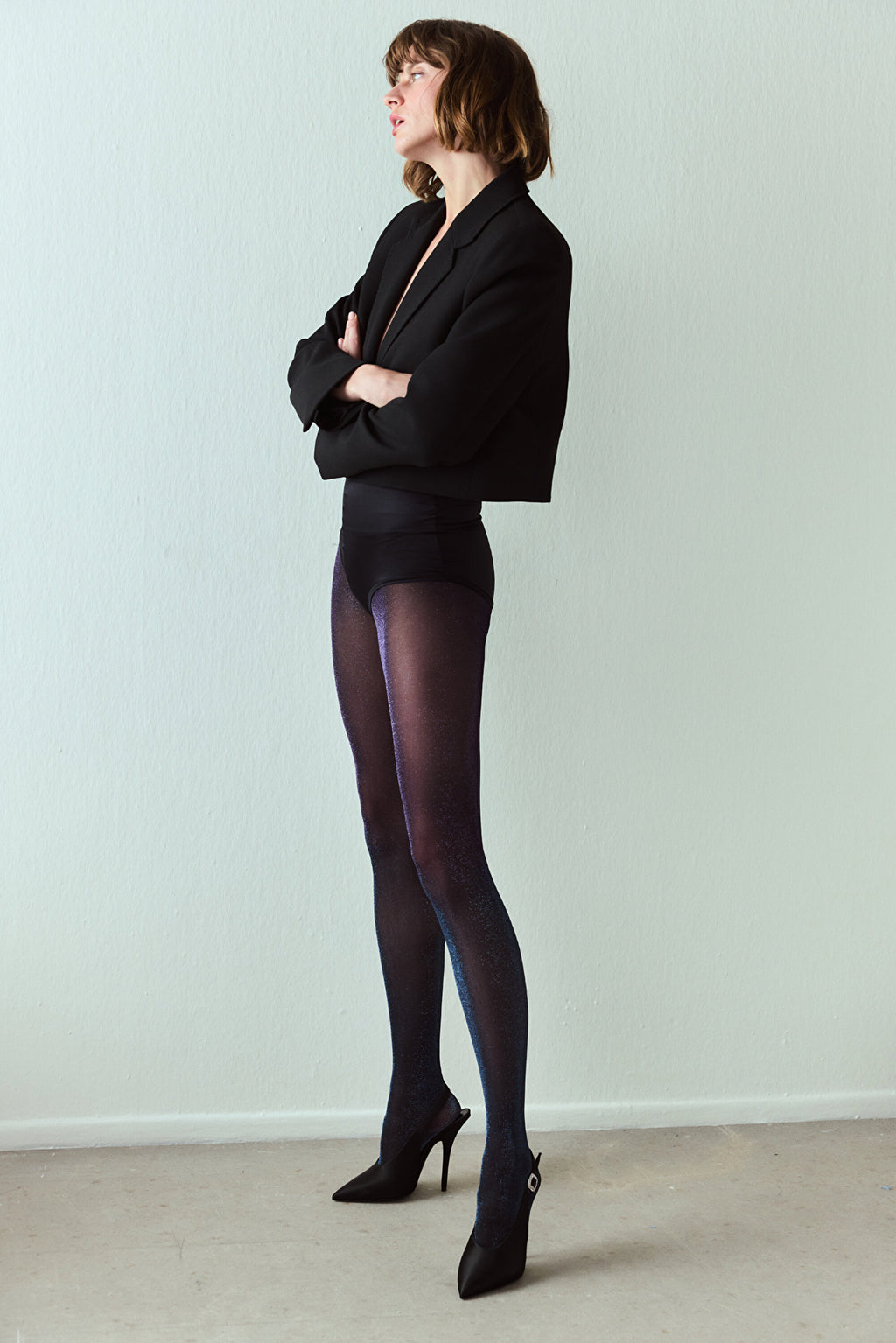 Black Crystal Glow Tights