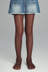 Black Pretty Decor Tights