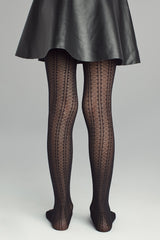 Black Pretty Decor Tights