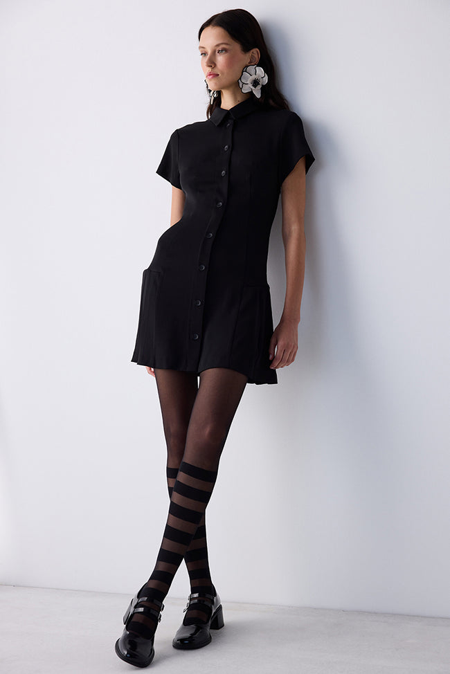 Stripe Black Tights Main Image