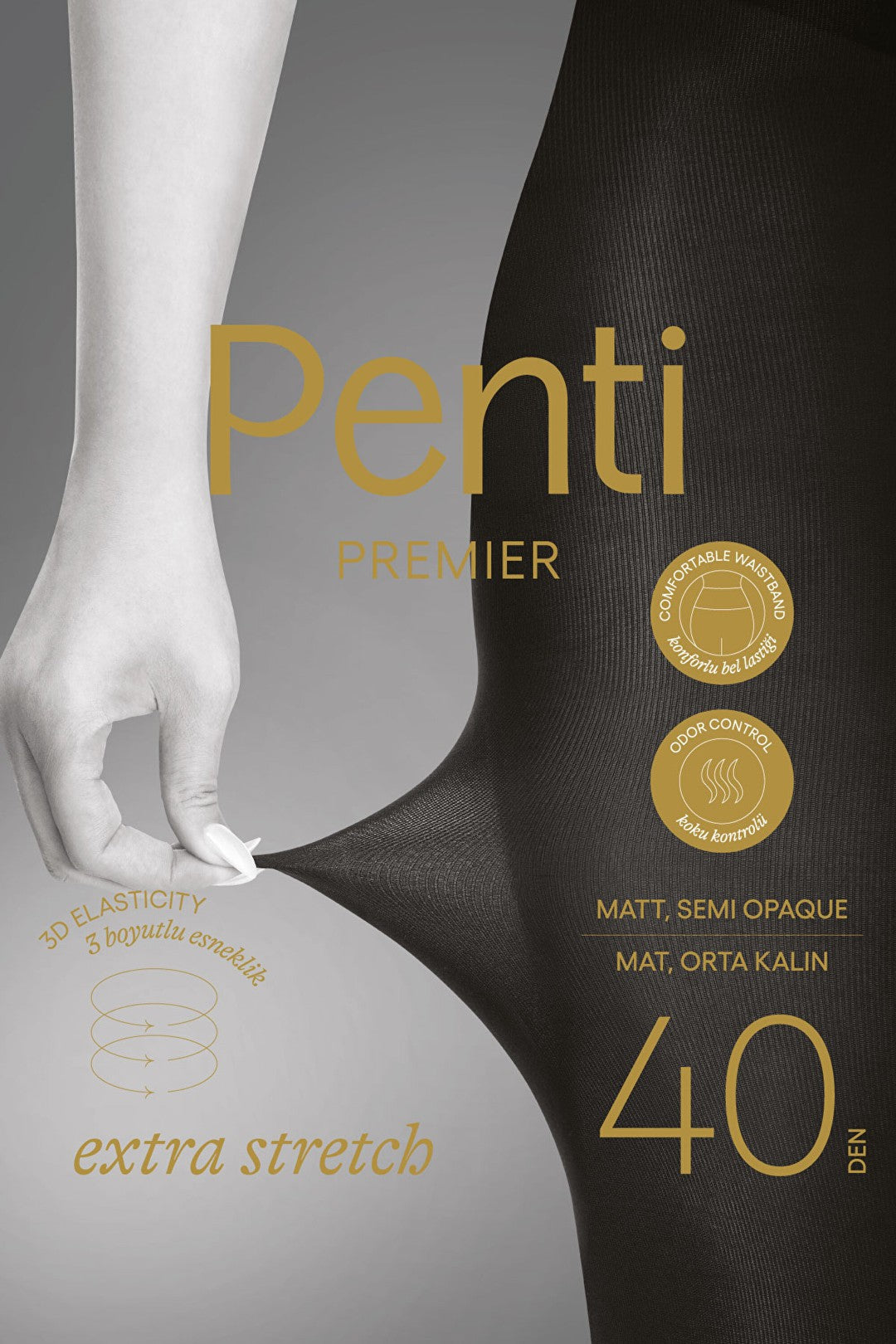 Black Premier Extra Stretch Tights