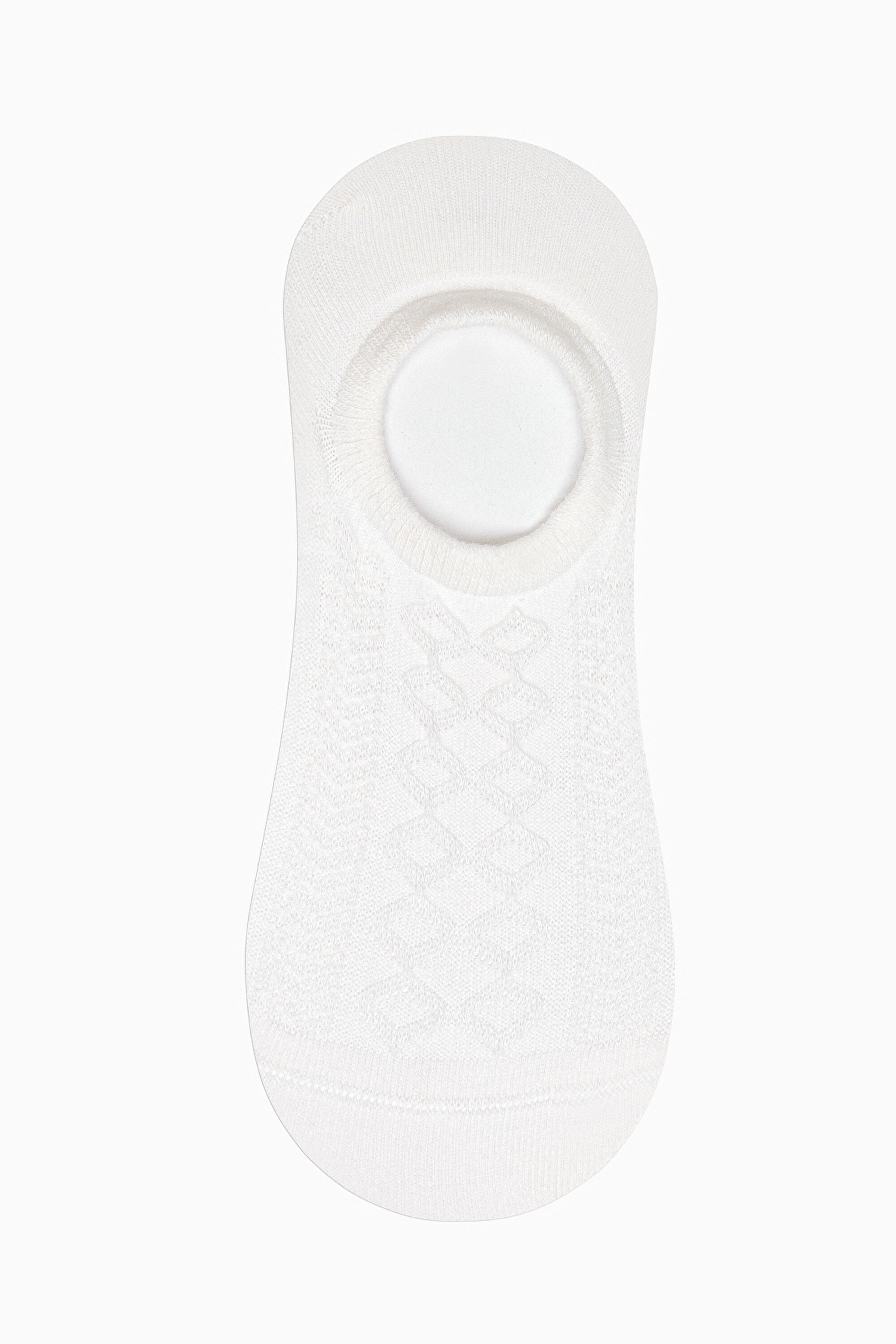 3 Pairs of Cotton Lemon Patterned Toe Seamless Sneaker Socks