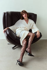 Chestnut Zebra Patterned 20 Denier Tights