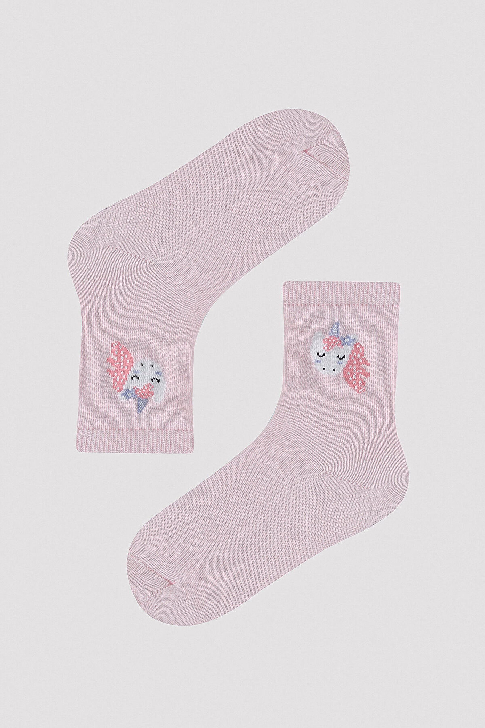 Girl Unicorn Printed 3in1 Sock
