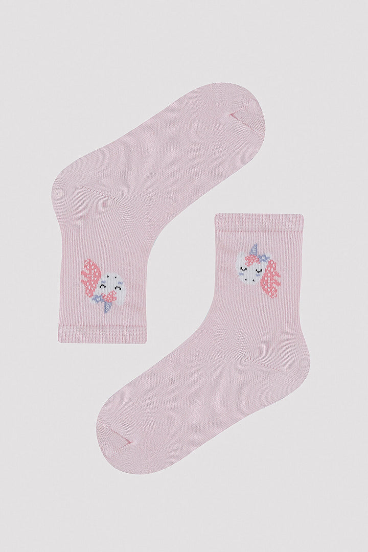 Girl Unicorn Printed 3in1 Sock