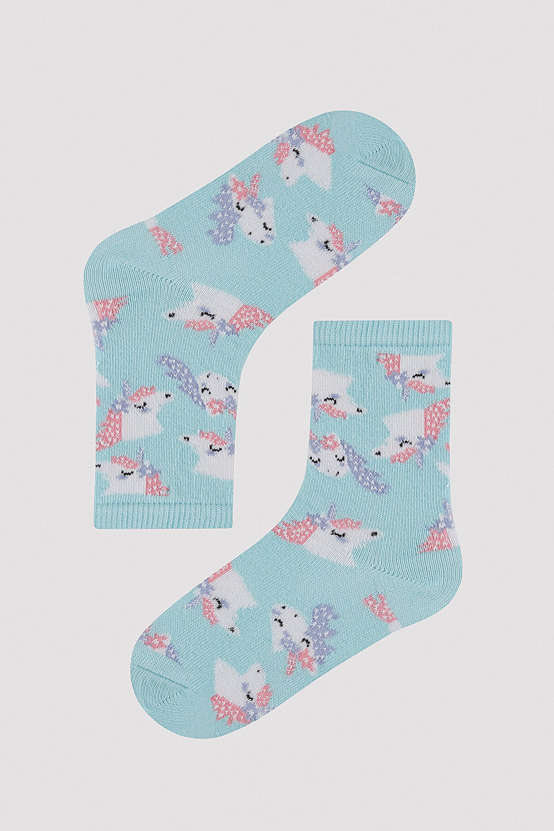 Girl Unicorn Printed 3in1 Sock