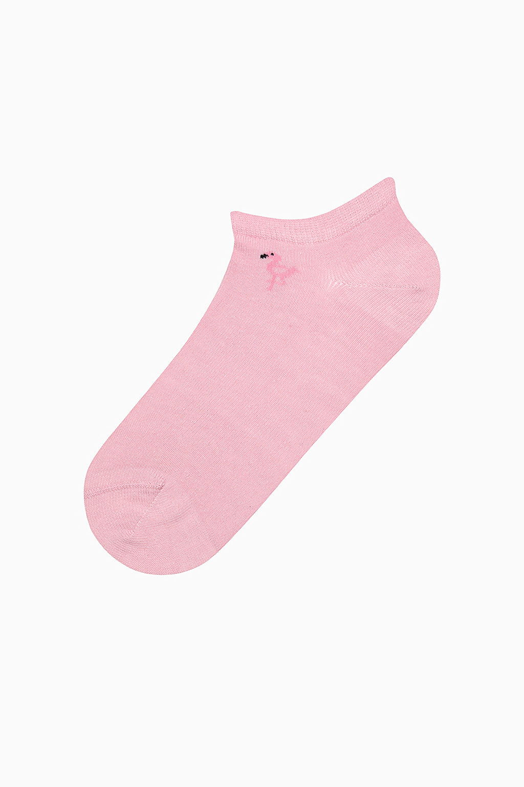 3 Pairs of Cotton Mini Flamingo Patterned Toe Seamless Ankle Socks