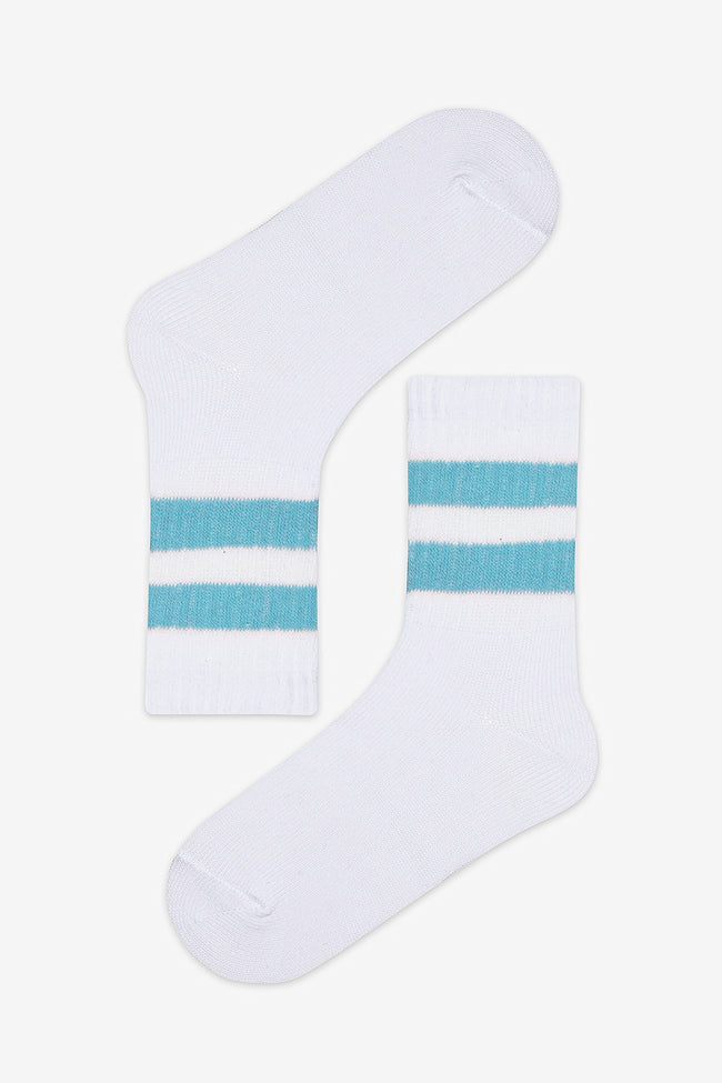 Boy Sporty Line 3 White Tennis Socks Main Image