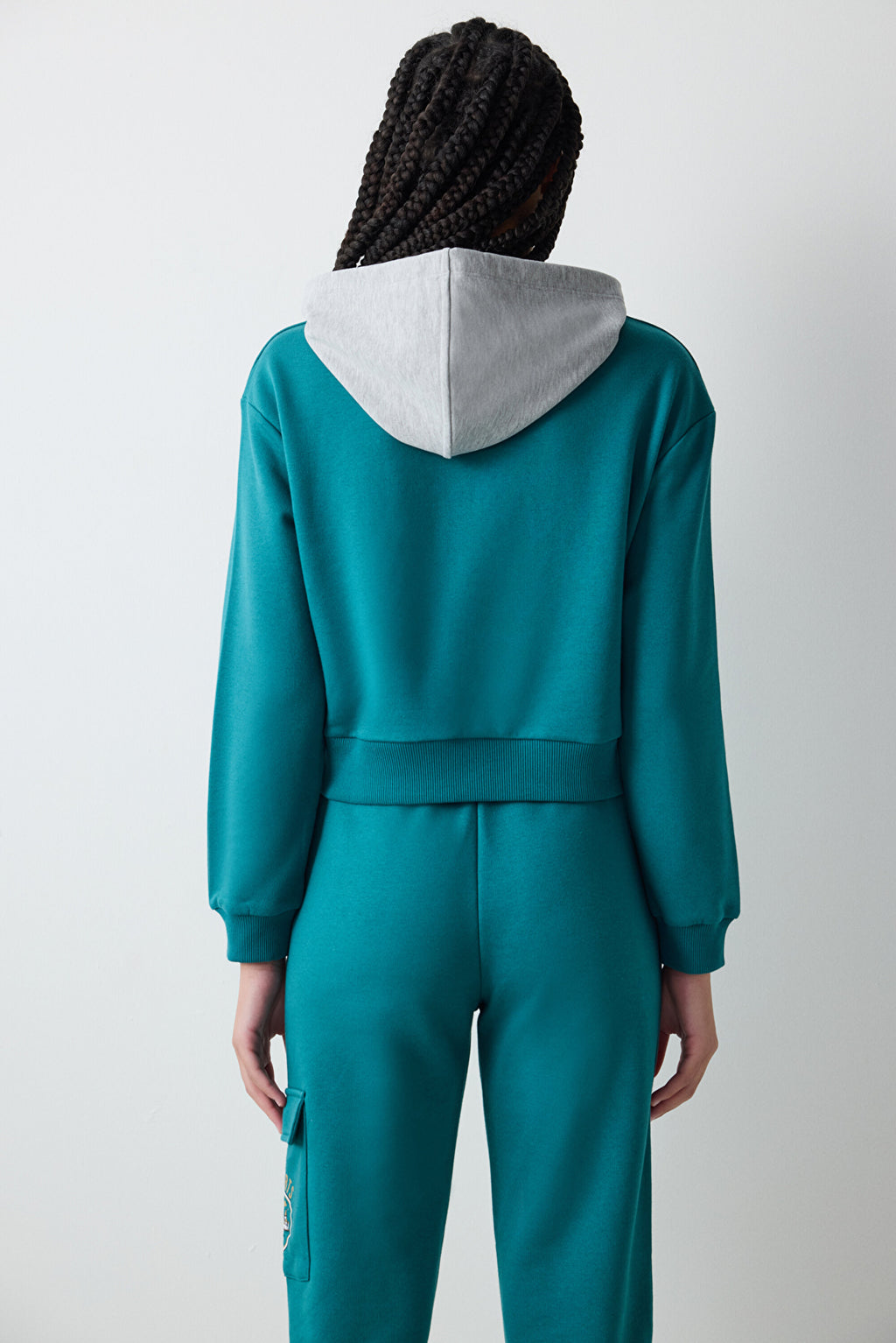 Petrol Green Harry Potter Printed Hooded Sweatshirt