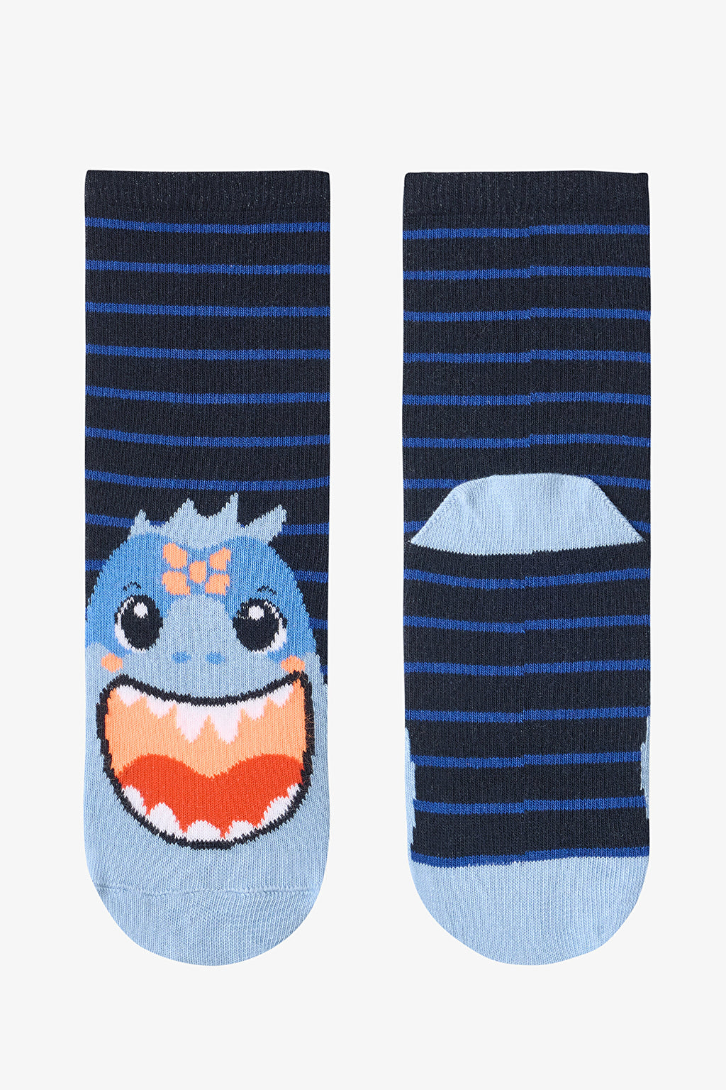 Boys Angry Dino Cotton 4-Pack Ankle Socks
