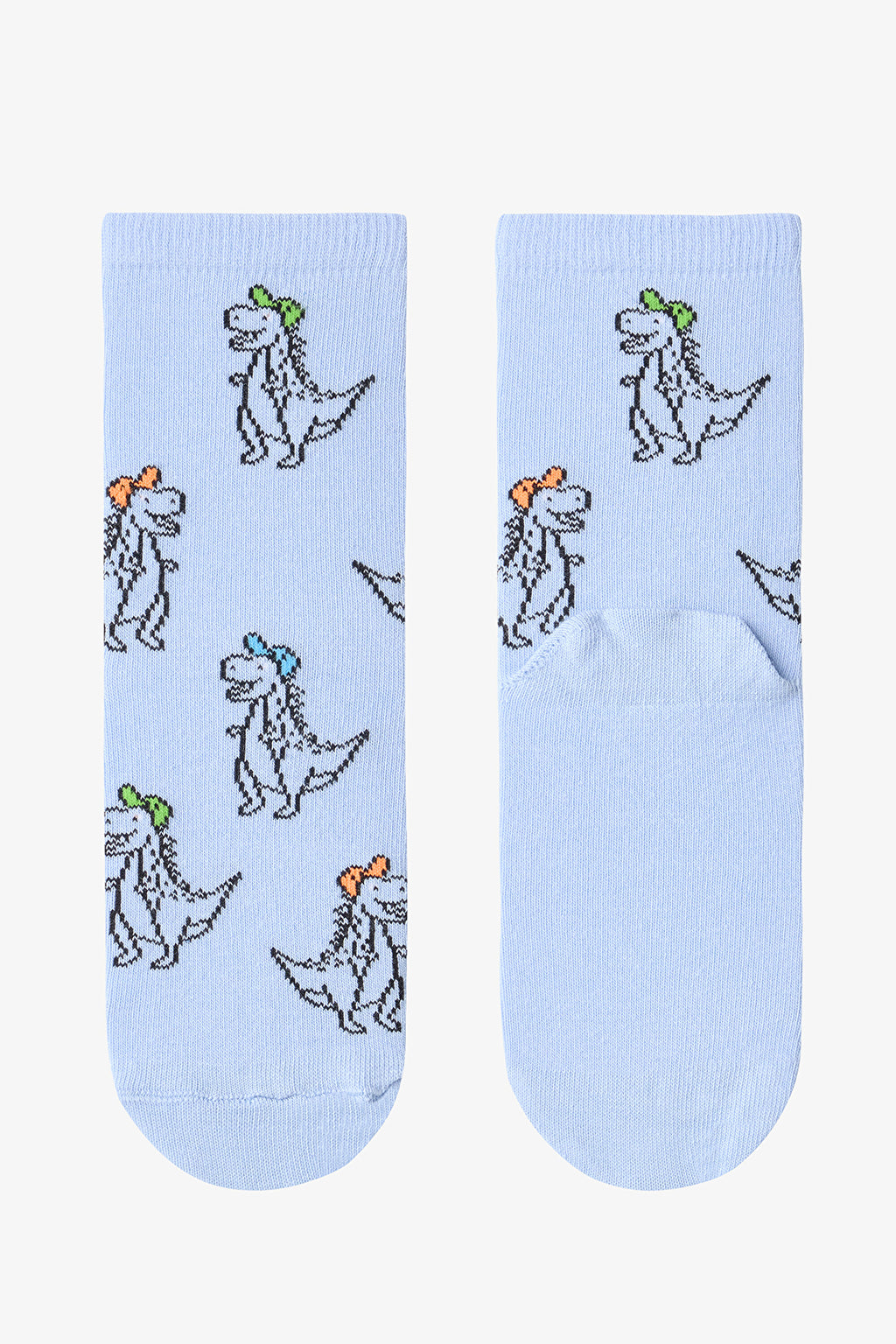 Boys Angry Dino Cotton 4-Pack Ankle Socks
