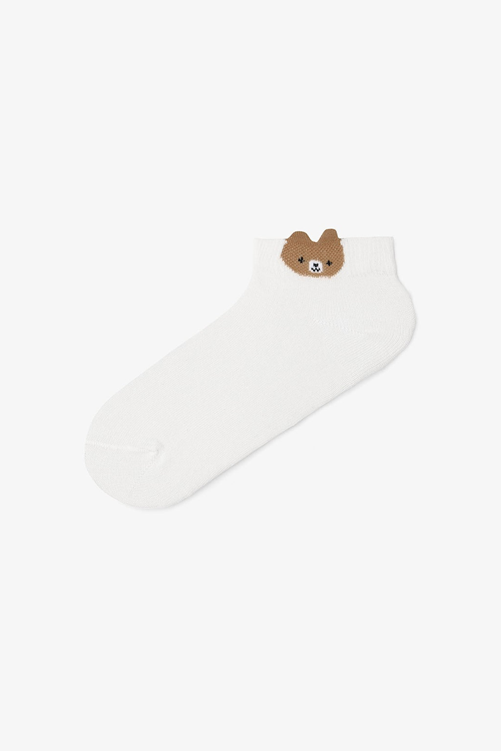 3 Pairs of Cotton Bear Patterned Ankle Socks