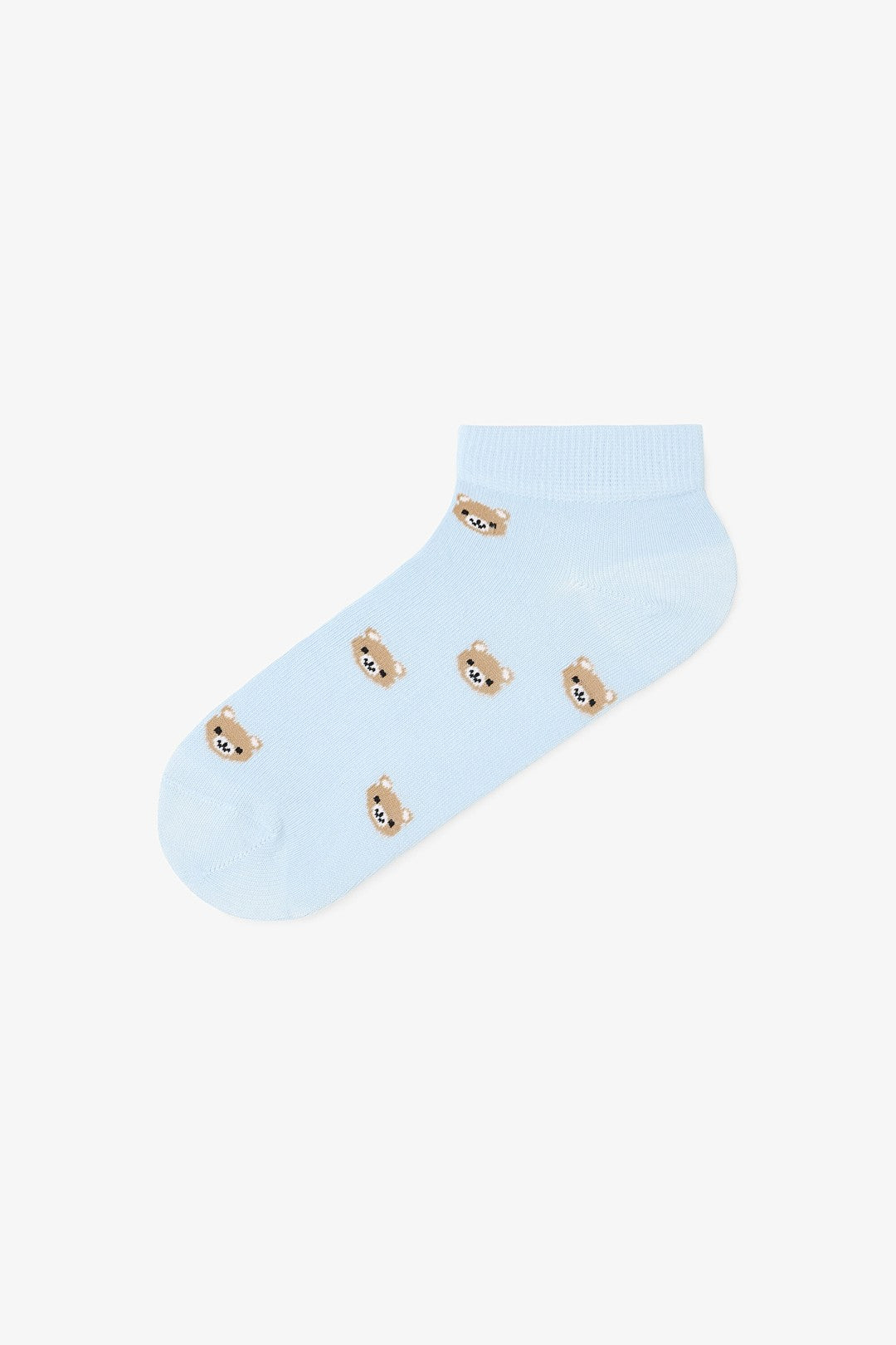 3 Pairs of Cotton Bear Patterned Ankle Socks
