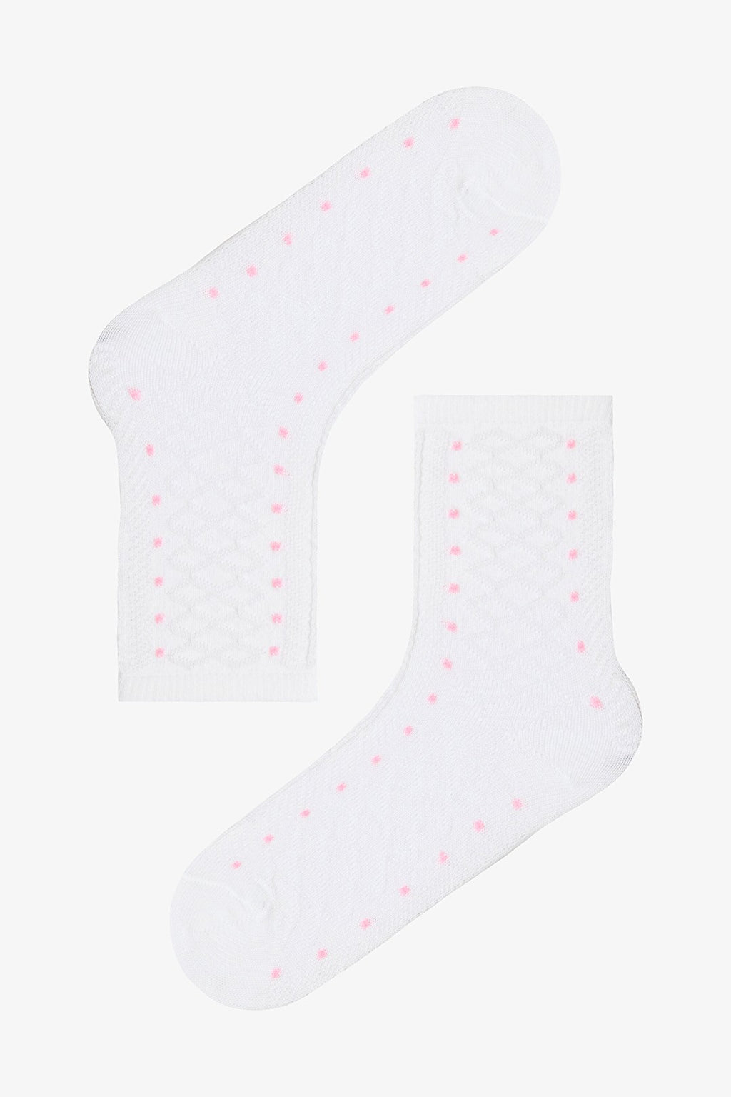Colorful Girls Polka Dot Cotton 4-Pack Ankle Socks