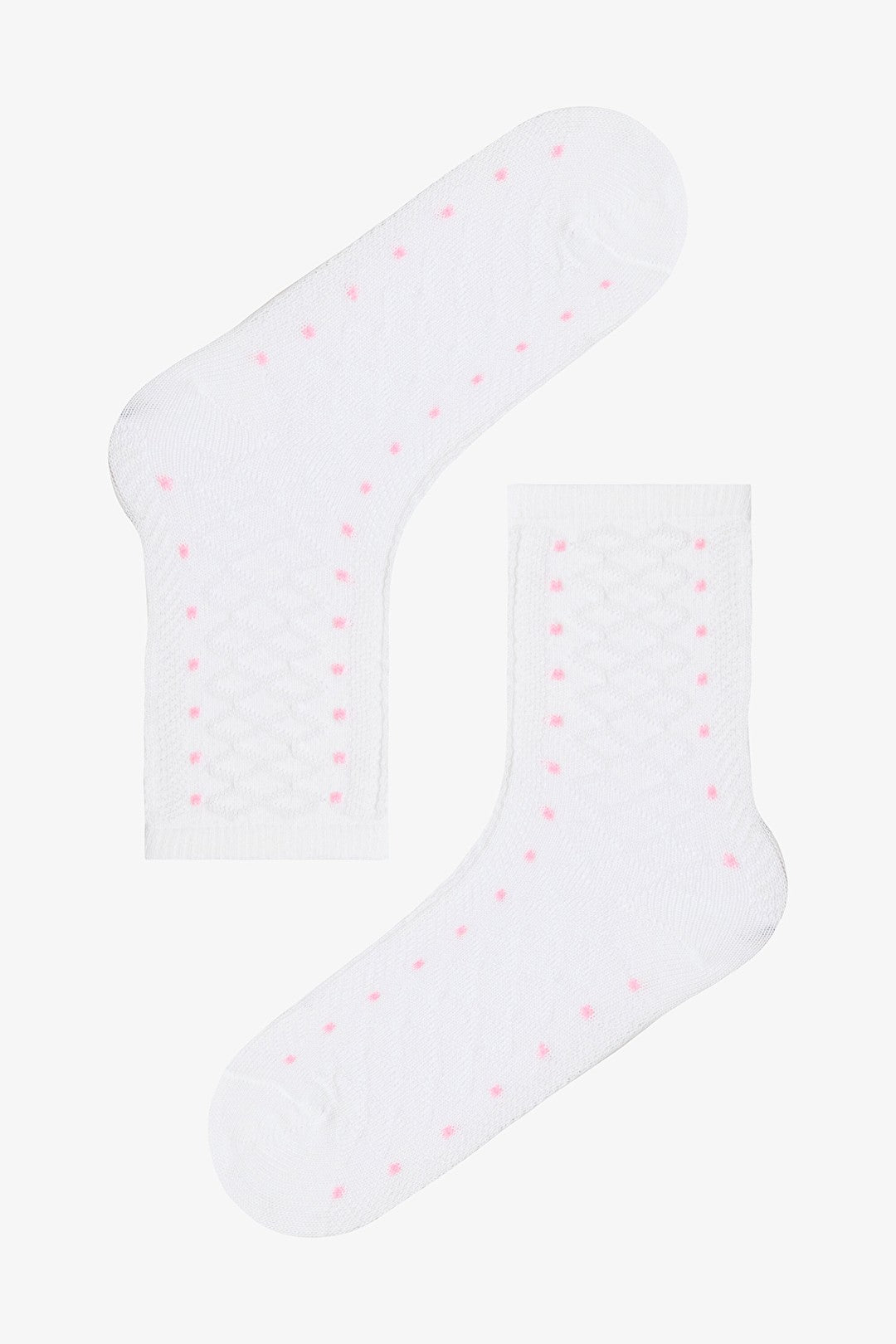 Colorful Girls Polka Dot Cotton 4-Pack Ankle Socks