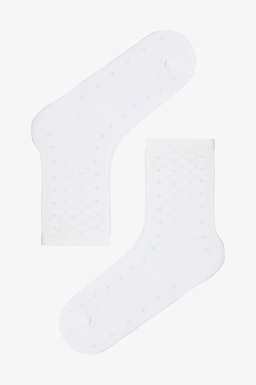 Colorful Girls Polka Dot Cotton 4-Pack Ankle Socks