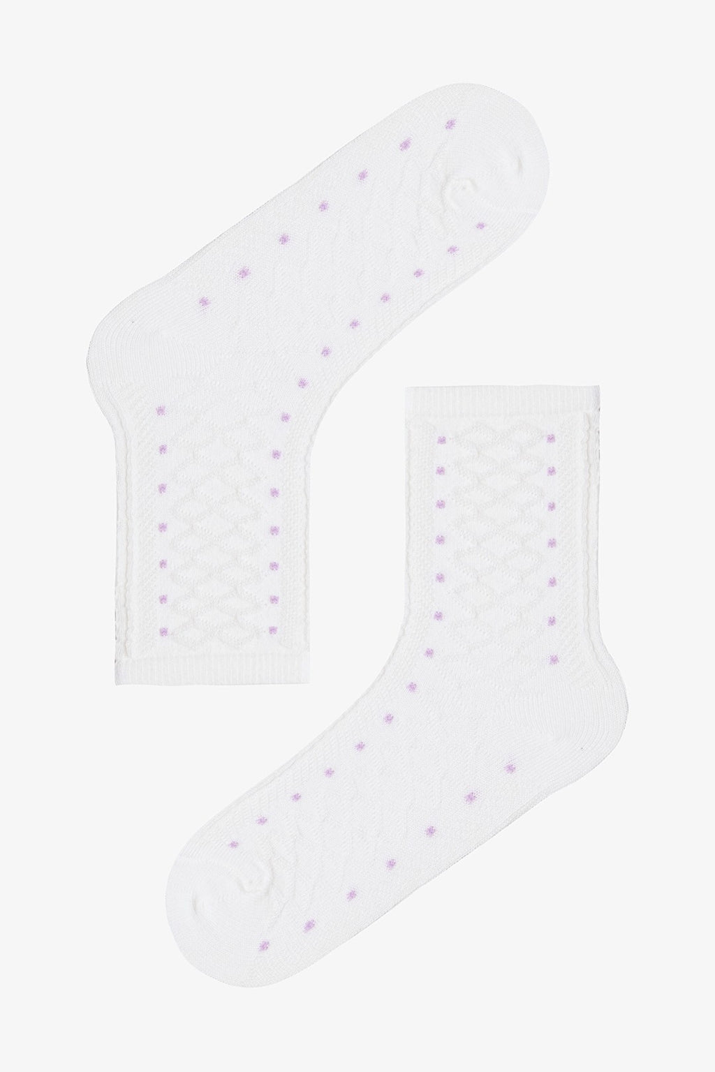 Colorful Girls Polka Dot Cotton 4-Pack Ankle Socks