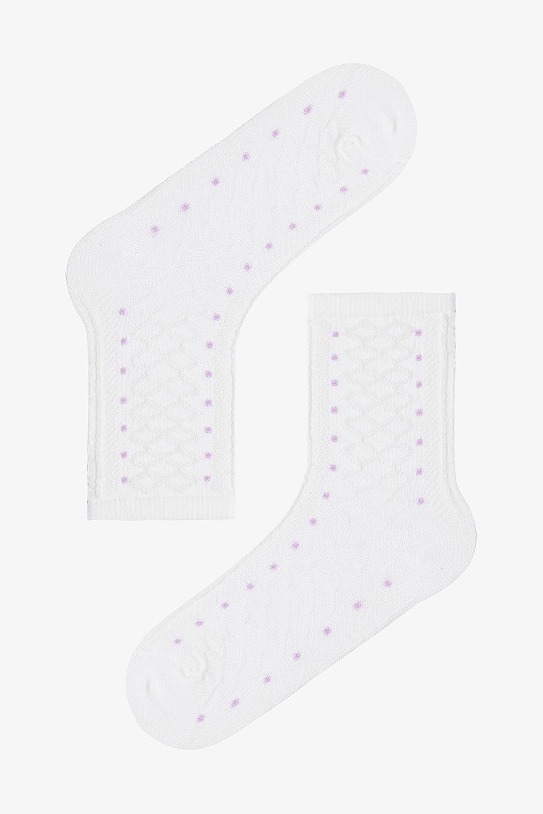 Colorful Girls Polka Dot Cotton 4-Pack Ankle Socks
