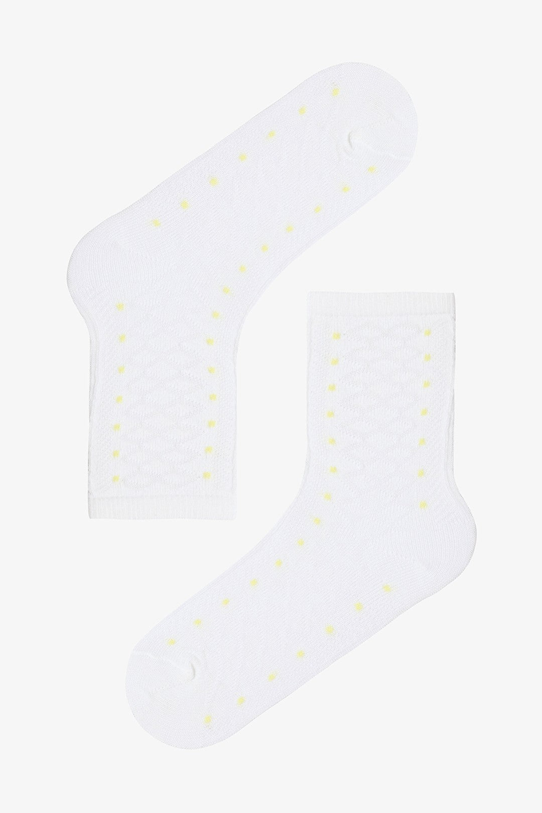 Colorful Girls Polka Dot Cotton 4-Pack Ankle Socks