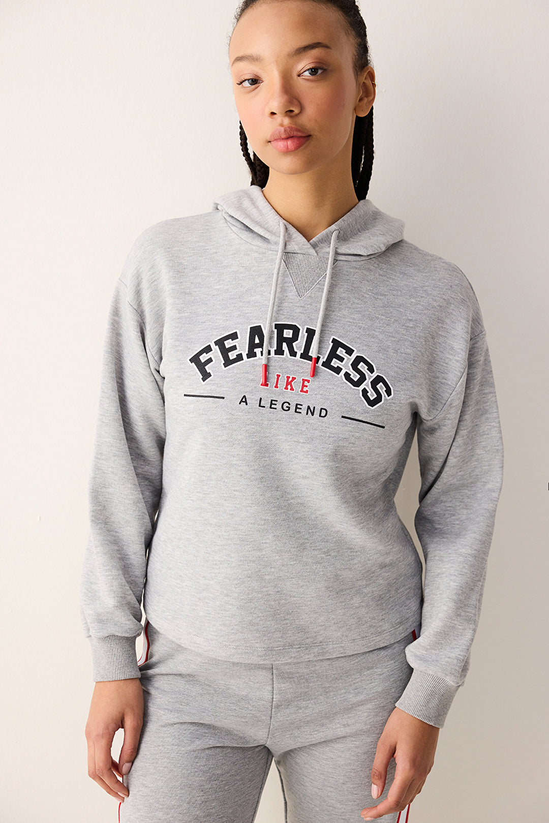 Fearless Grey Sweatshirt - Seren Ay Çetin Collection