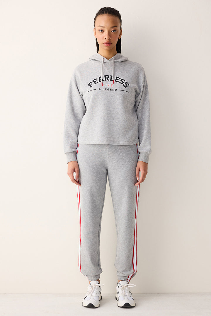 Fearless Grey Sweatshirt - Seren Ay Çetin Collection