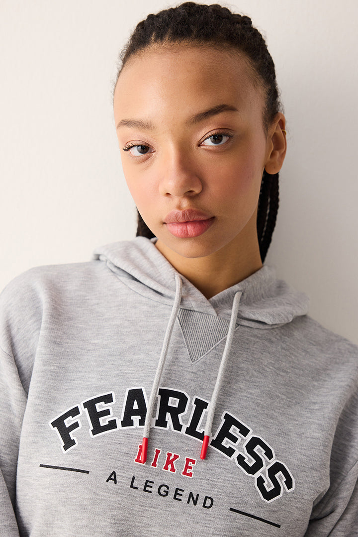 Fearless Grey Sweatshirt - Seren Ay Çetin Collection