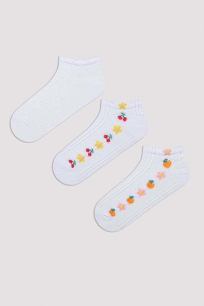 Flower Fruit 3in1 Liner Socks Hover Image