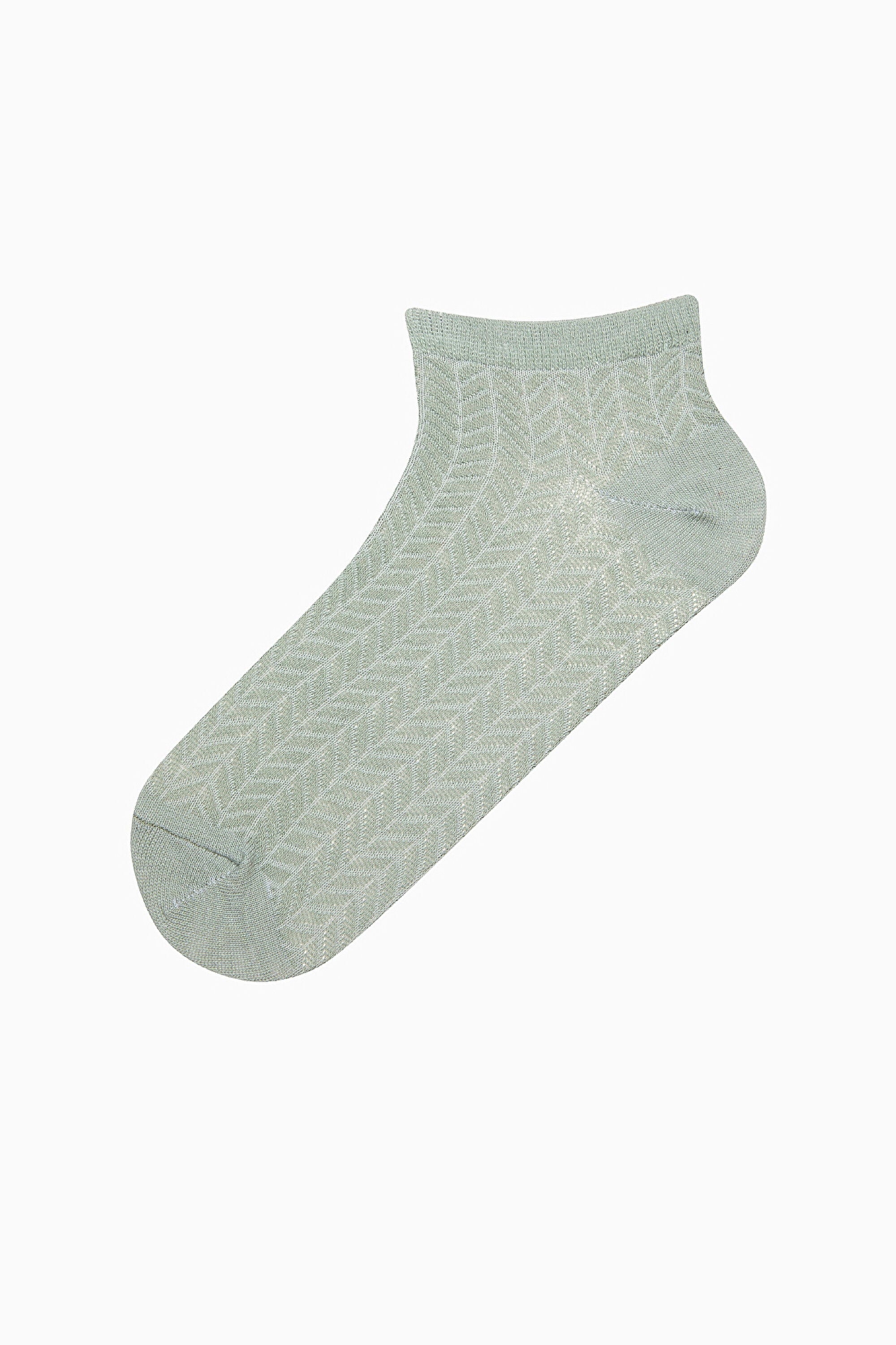5 Pairs of Cotton Zigzag Patterned Ankle Socks