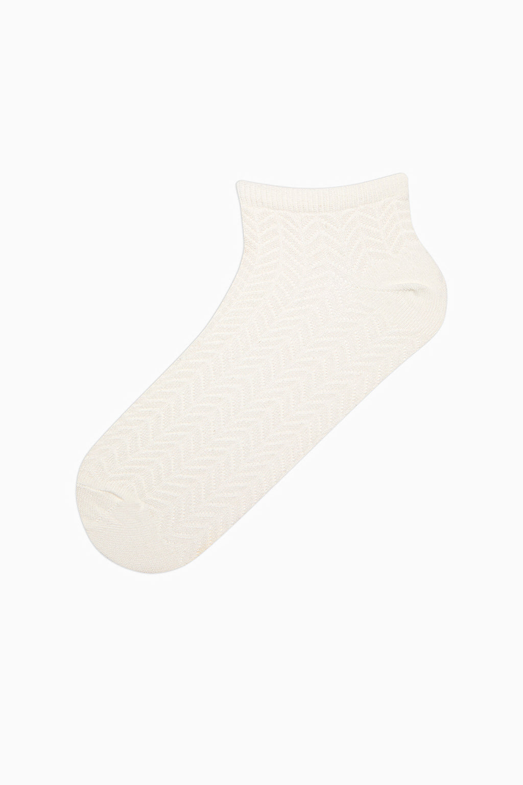 5 Pairs of Cotton Zigzag Patterned Ankle Socks