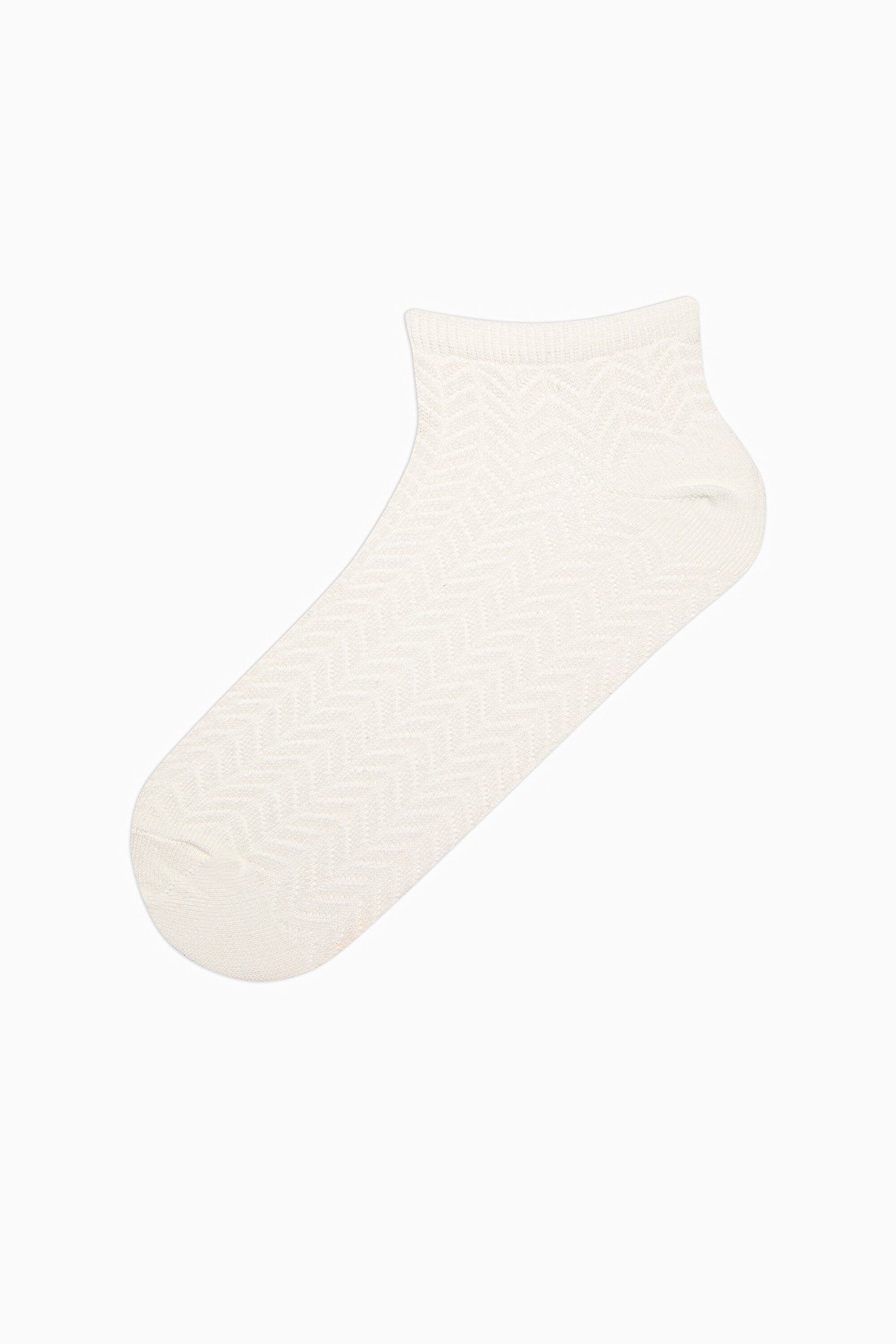 5 Pairs of Cotton Zigzag Patterned Ankle Socks