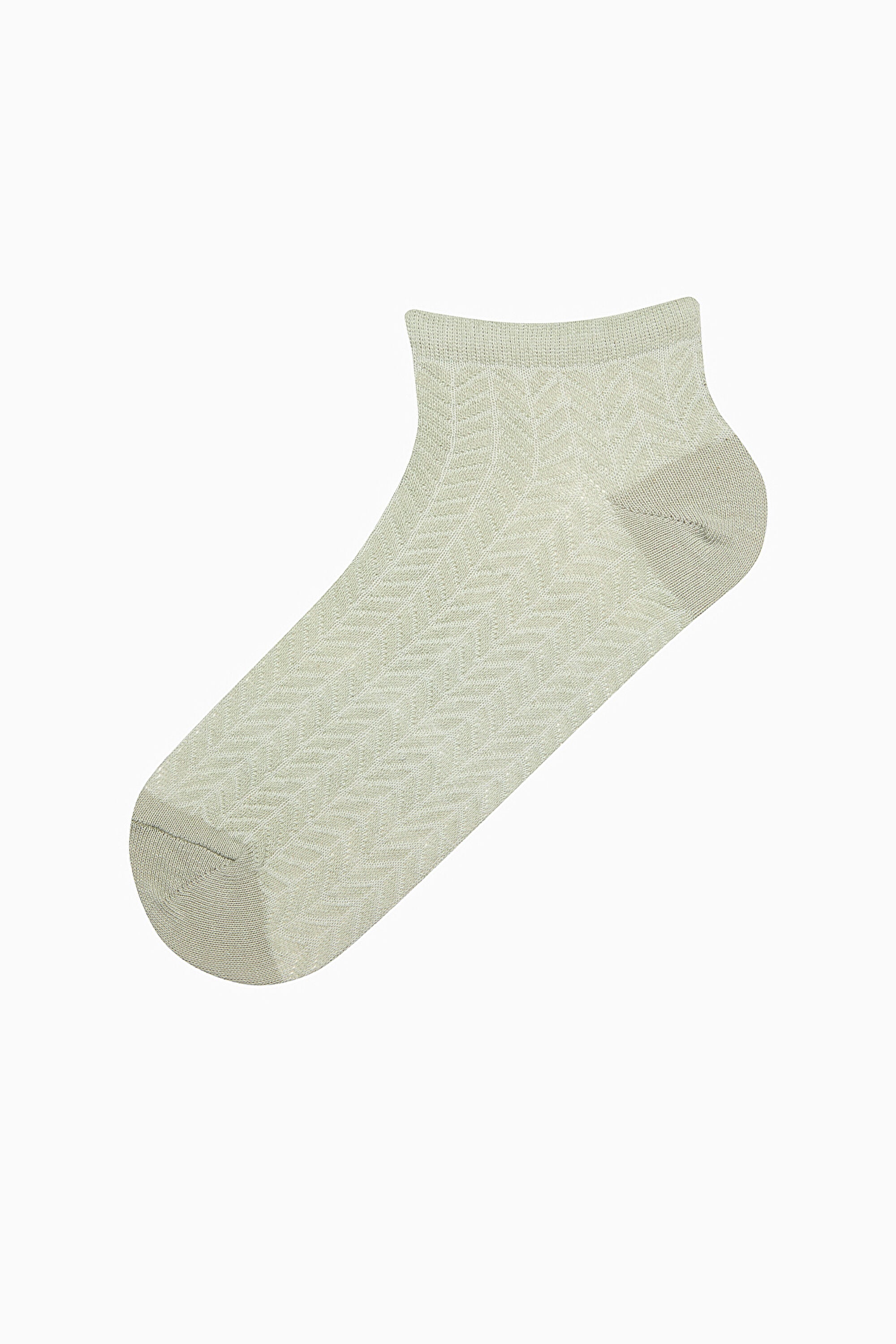 5 Pairs of Cotton Zigzag Patterned Ankle Socks