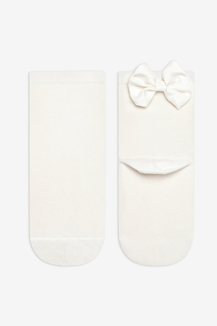 Girl White Bow Socks