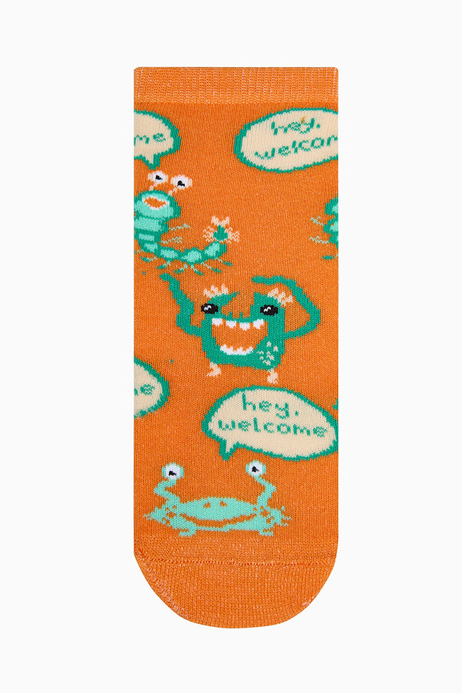 Boys Astro Dino Multicolored 4-Pack Ankle Socks Main Image