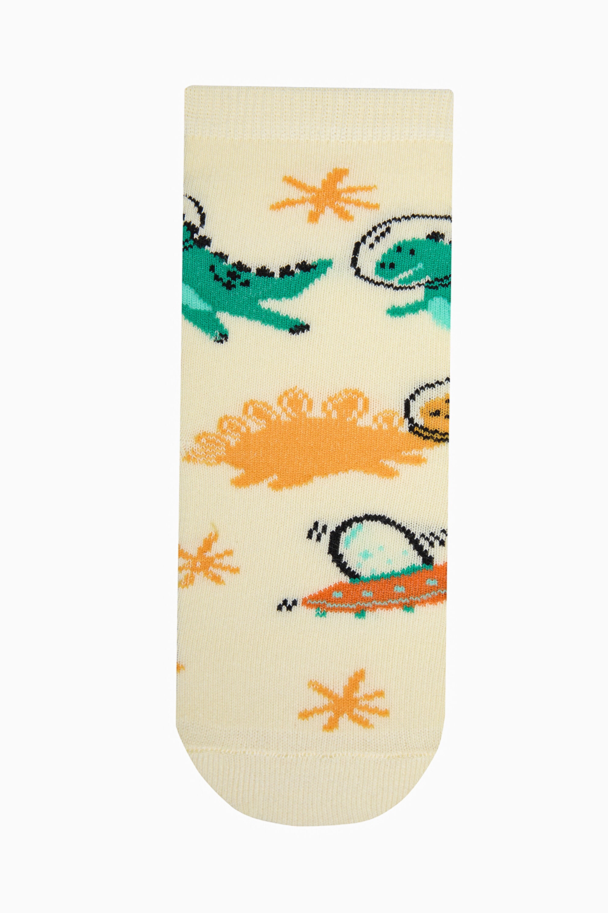 Boys Astro Dino Multicolored 4-Pack Ankle Socks