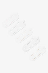 5 Pairs of Cotton Self-Patterned Polka Dot Ankle Socks